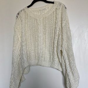 Super soft cozy white knit sweater